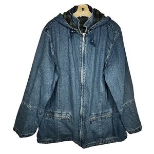 Vintage North‎ Style Denim Hoody Coat